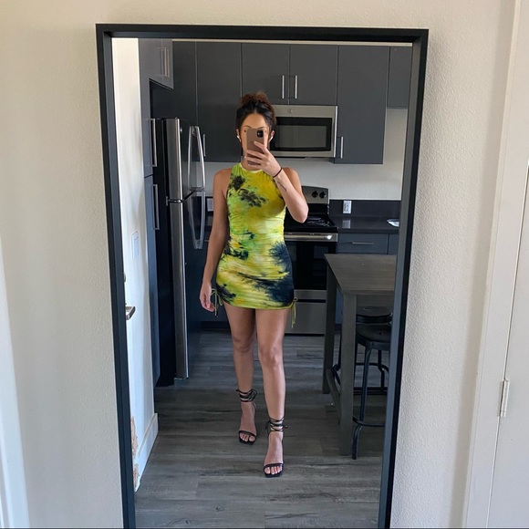 Tie-dye Ruched Mini Dress - Picture 7 of 7